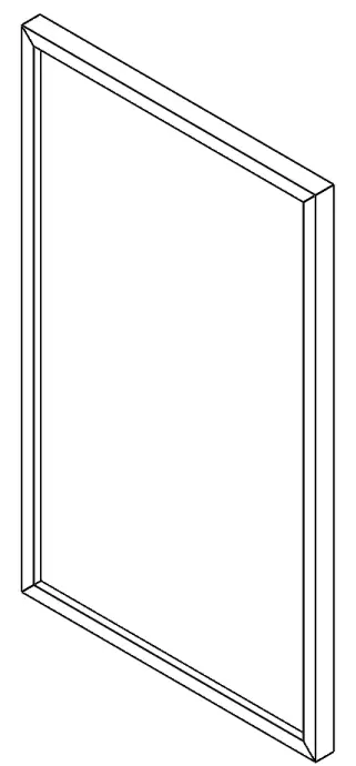 robern CM2430W20369 Wood Mirror with Metal Inlay