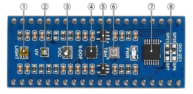 Waveshare-Environment-Sensors-Module-for-Raspberry-Pi-Pico,-I2C-Bus-FIG2