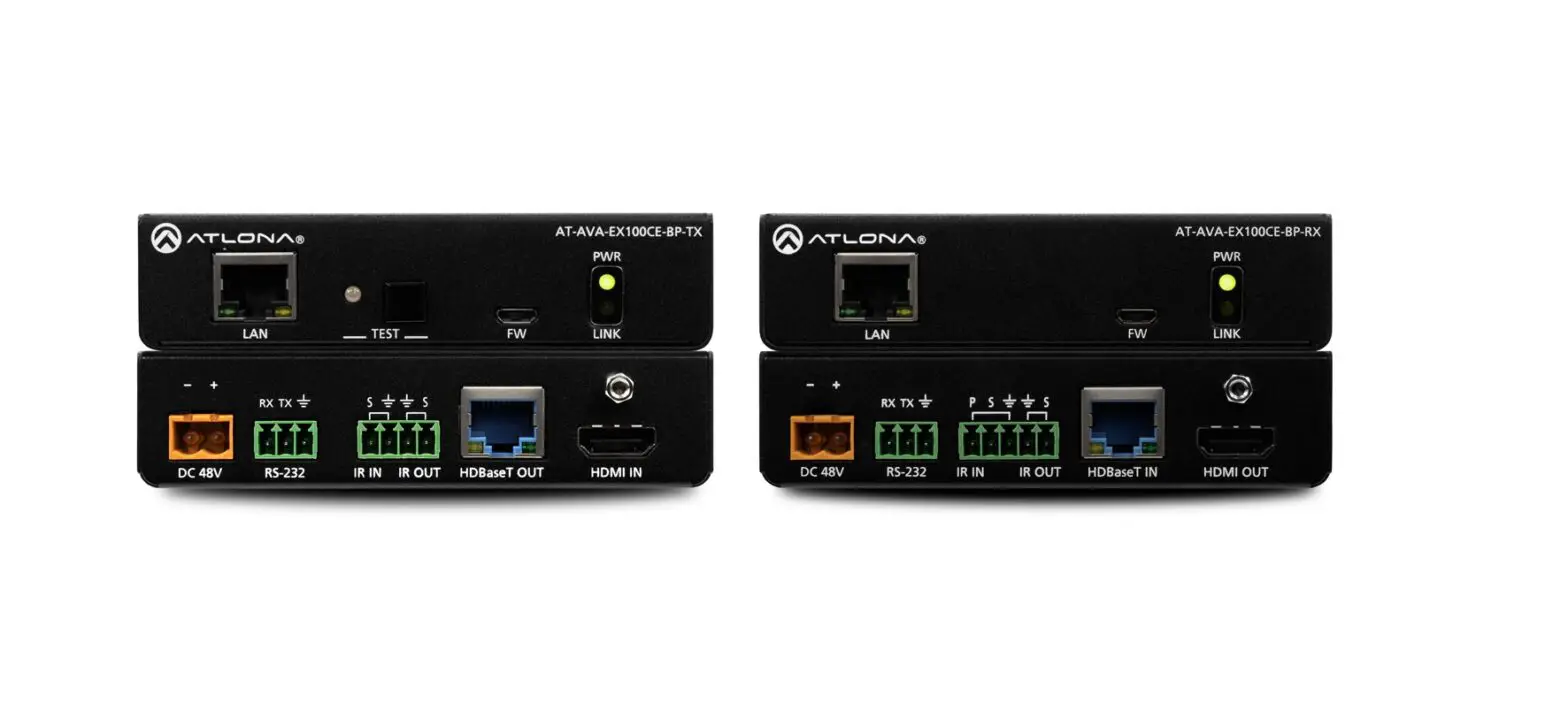 Atlona At-ava-ex100ce-bp-kit 4k/uhd Hdmi Extender Kit With Ethernet, Control, Bidirectional Remote Power User Manual Atlona At-ava-ex100ce-bp-kit 4k/uhd Hdmi Extender Kit With Ethernet, Control, Bidirectional Remote Power User Manual