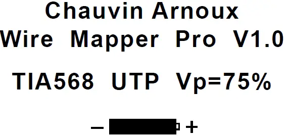 CHAUVIN ARNOUX CA 7028 Wiring Tester 02