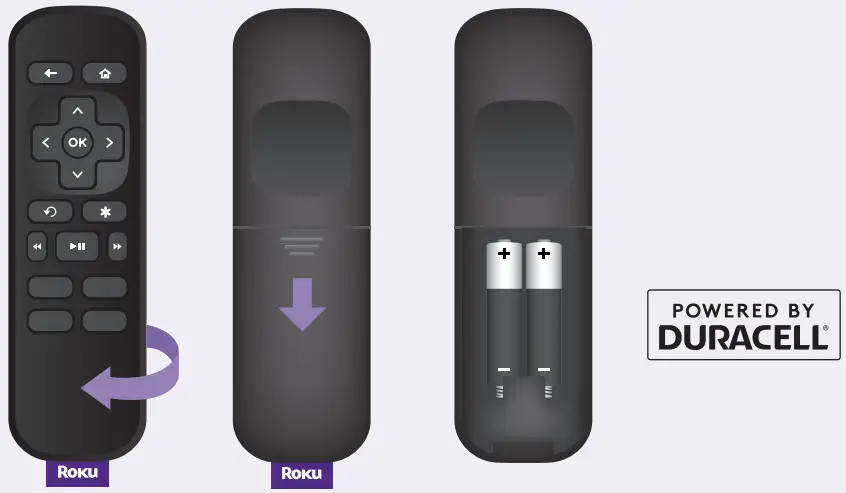 Roku 3940RW Express 4K streaming player - Insert batteries