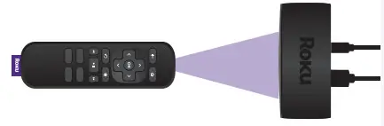 Roku 3940RW Express 4K streaming player -To apply adhesive strip1