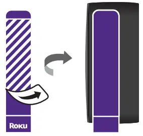 Roku 3940RW Express 4K streaming player -To apply adhesive strip2