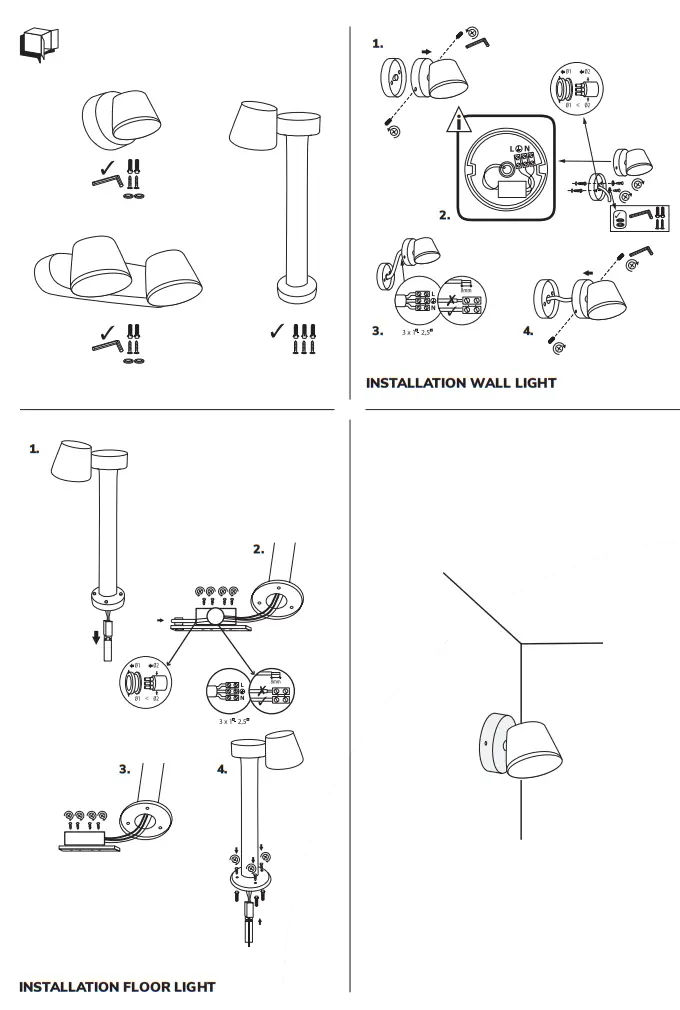 HOFTRONIC 4403645 Memphis LED Wall and Floor Light - fig