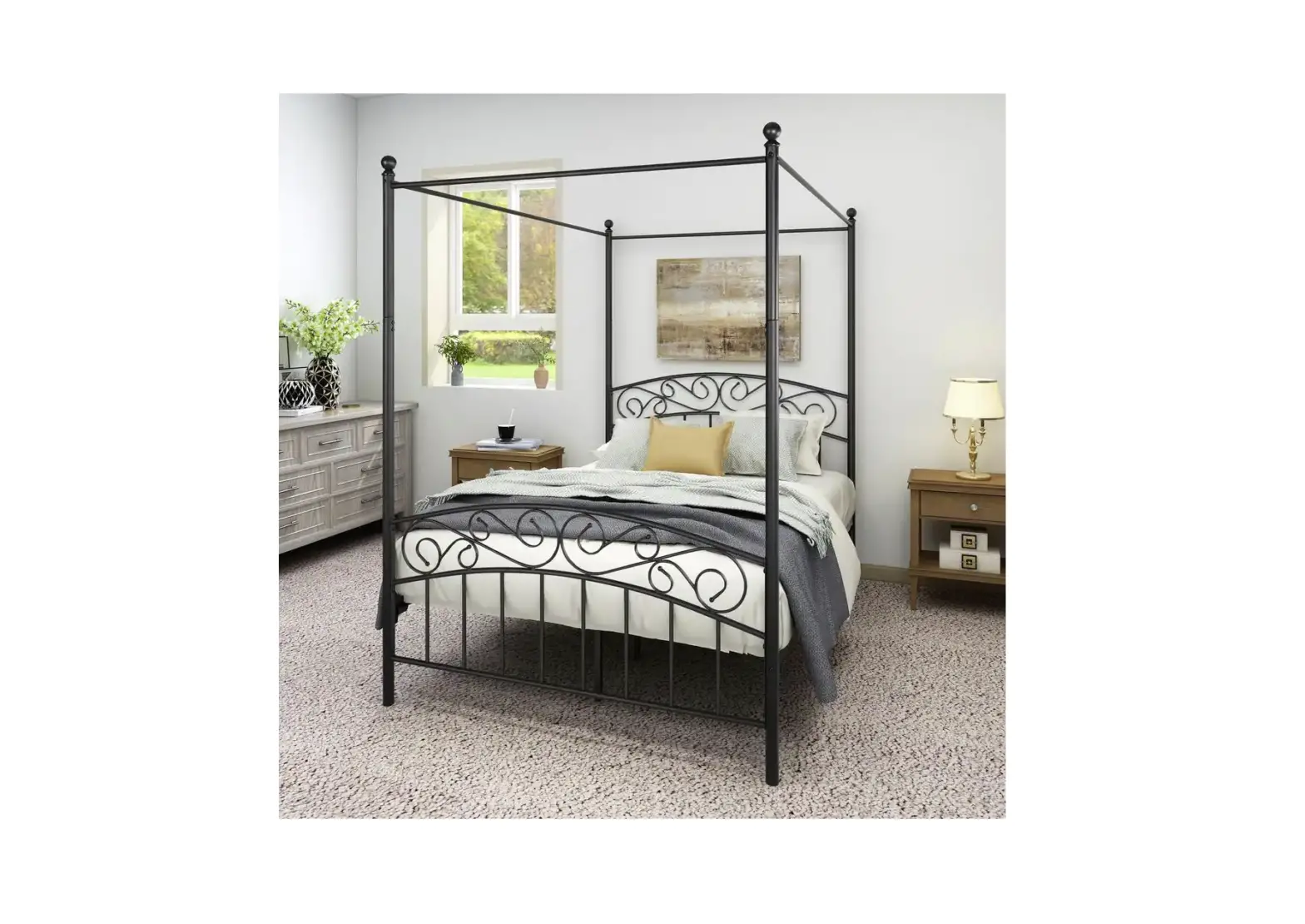 The Home Depot 01452anna-b Black 53 Inch W Full Size Metal Canopy Bed Instruction Manual The Home Depot 01452anna-b Black 53 Inch W Full Size Metal Canopy Bed Instruction Manual