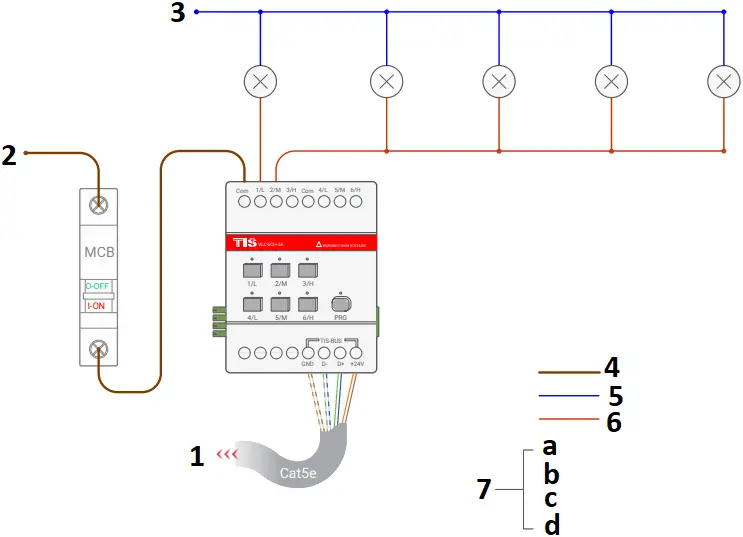 TIS 5A-6CH-V Power Relay 6 Channels 5 Amps A08