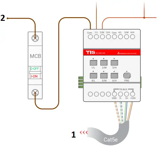 TIS 5A-6CH-V Power Relay 6 Channels 5 Amps A11