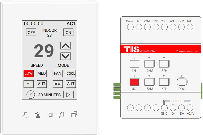 TIS 5A-6CH-V Power Relay 6 Channels 5 Amps A33