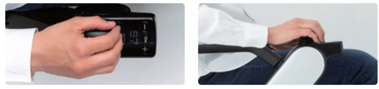 WHILL C2 Ci2 Omni Wheel Power Chair - How to hold the joystick