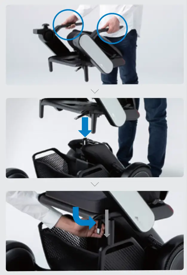 WHILL C2 Ci2 Omni Wheel Power Chair - nstalling the seat assembly