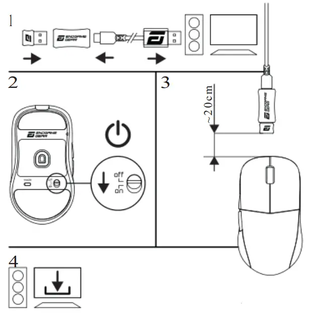 PRO GAMERSWARE XM2we Wireless Gaming Mouse-fig2