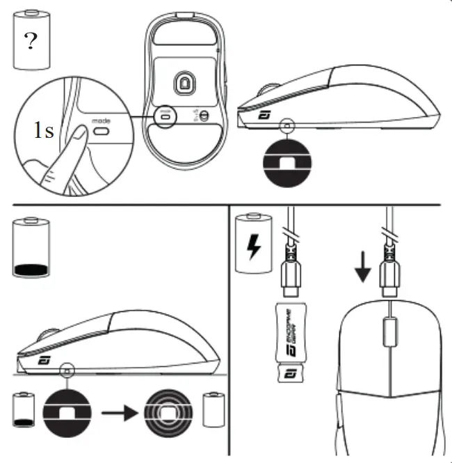 PRO GAMERSWARE XM2we Wireless Gaming Mouse-fig3