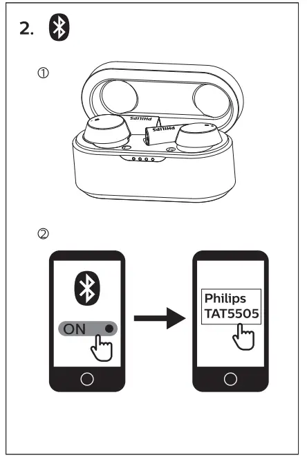 PHILIPS TAT5505 Noise Cancelling True Wireless - 2