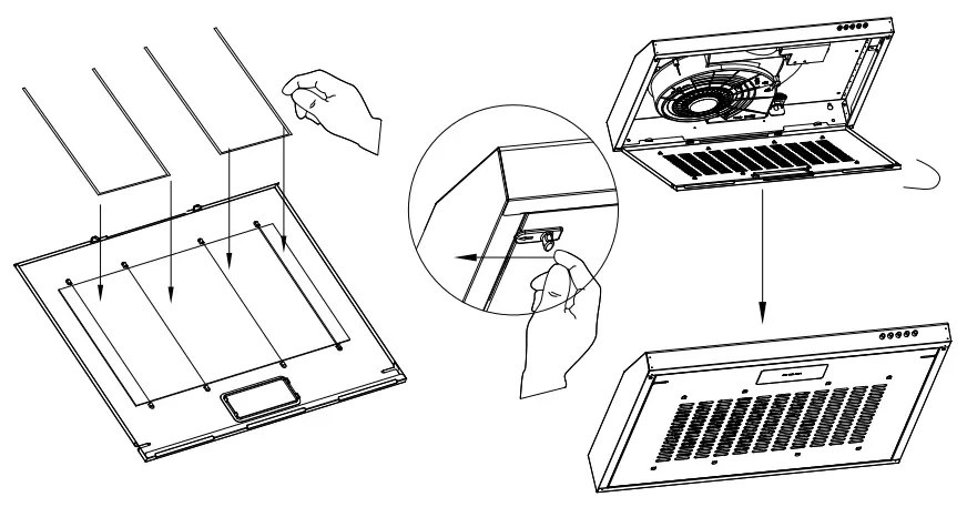 Ciarra CBCS6903 Integrated Under Cabinet Cooker Hood 60cm - Fig 12