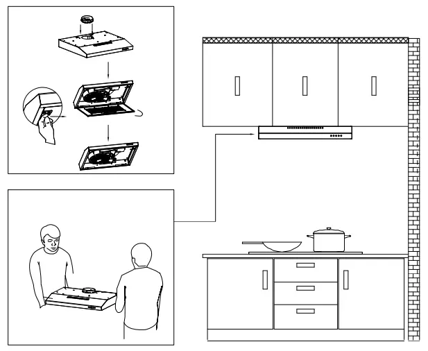 Ciarra CBCS6903 Integrated Under Cabinet Cooker Hood 60cm - Fig 6