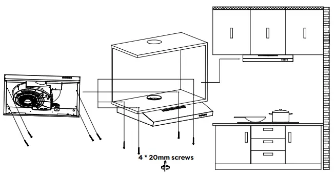 Ciarra CBCS6903 Integrated Under Cabinet Cooker Hood 60cm - Fig 7