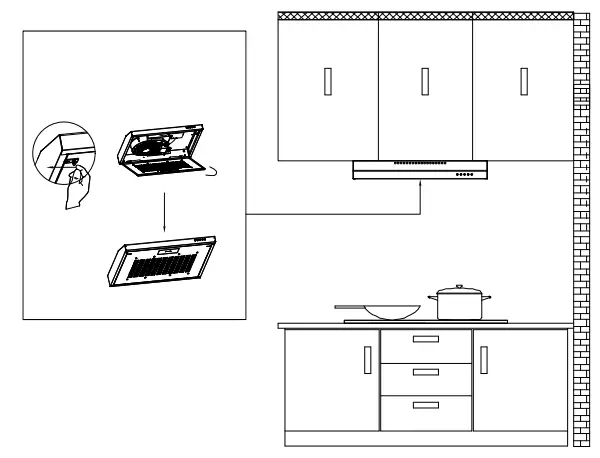 Ciarra CBCS6903 Integrated Under Cabinet Cooker Hood 60cm - Fig 8
