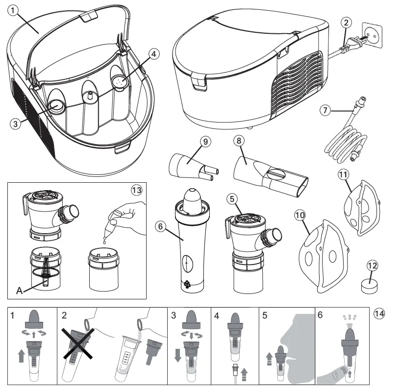 microlife IB NEB PRO EN-RU 4922 2 in 1 Professional Compressor Nebuliser 2
