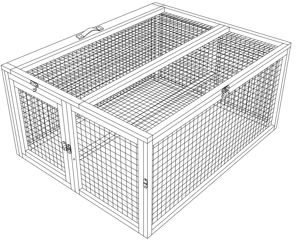 Coziwow CW12U0500 Folding Wooden Rabbit Hutch