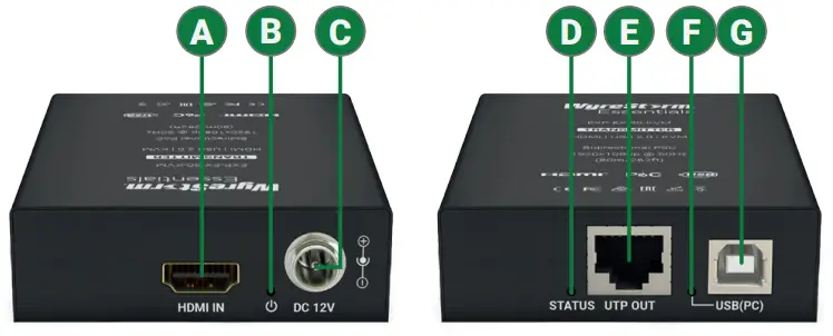 WyreStorm EXP-EX-80-KVM HDMI KVM Extender Set with USB 2.0 Extension -- Transmitter