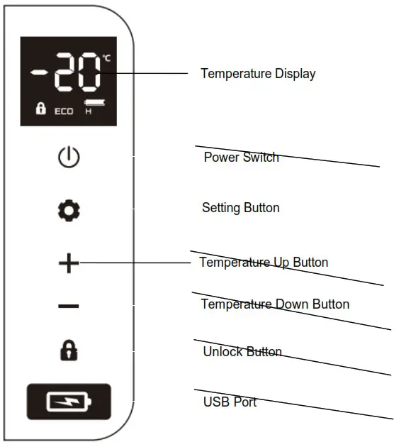 AUSRANVIK Portable Refrigerator Freezer APR - Control Panel Operation