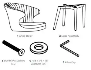 MATT BLATT MBKEDDDCSBA Kenneth Dahl Scallop Dining Chair -fig