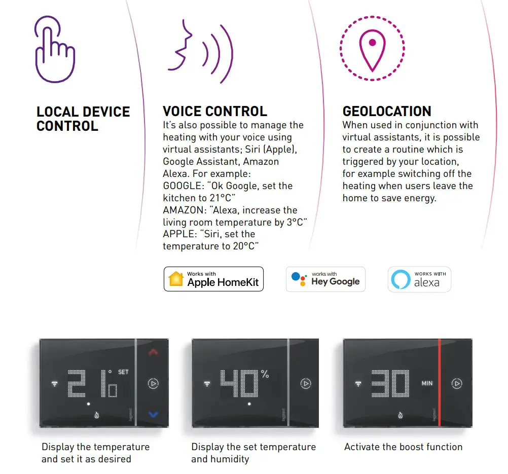 legrand 049039 Connected Thermostat Smarther with Netatmo Flush Mounting User Guide - Ease of use