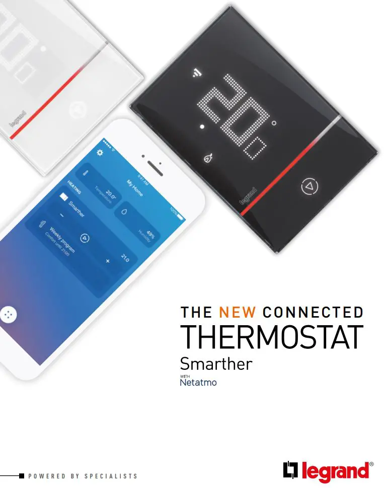 legrand 049039 Connected Thermostat Smarther with Netatmo Flush Mounting User Guide