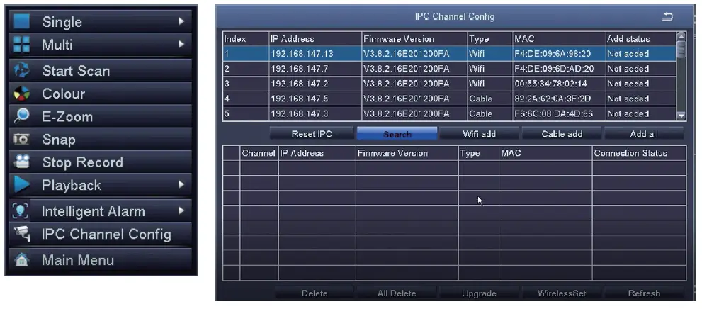 Add IPC to wireless camera system