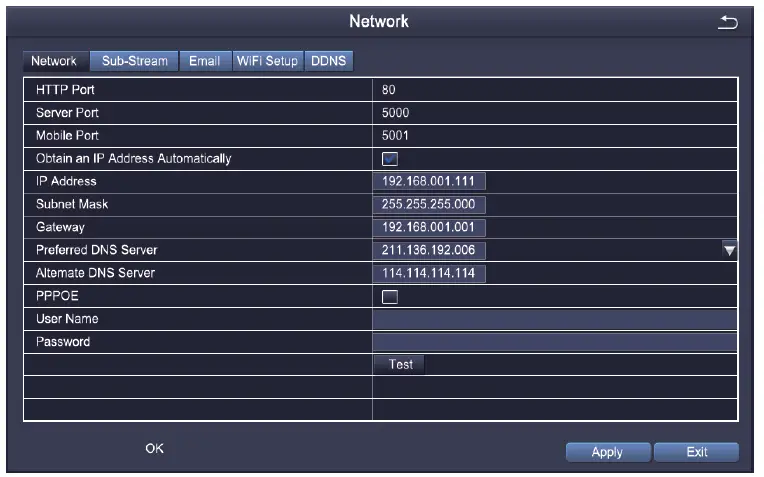How to test the network status of NVR.