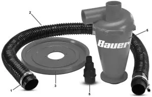 BAUER 57194 Cyclone Dust Separator Kit - Diagram