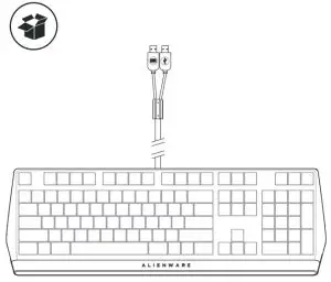 DELL 6FJ32 Alienware 410K RGB Mechanical Gaming Keyboard - fig 1