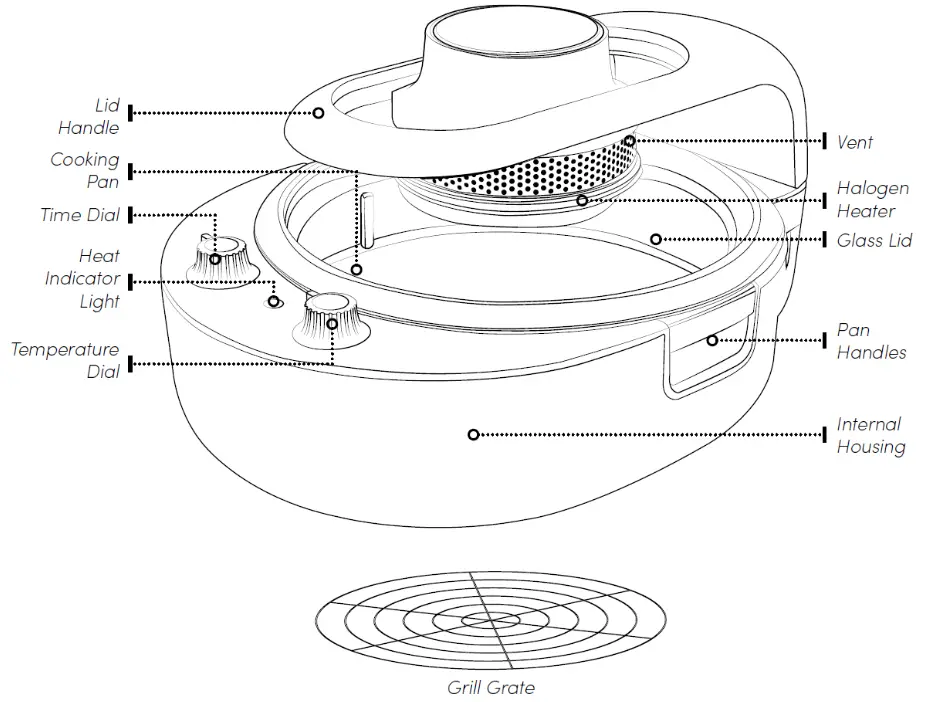 COOK S Multi Cooker & Air Fryer - PARTS DESCRIPTION