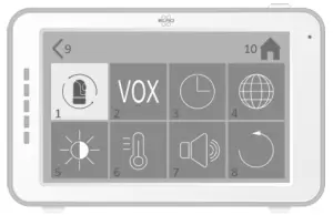 ELRO BC3000 Baby Monitor Royale HD Babyphone with 27.7 cm Touchscreen and App - Menu page