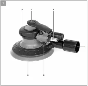 Einhell TC PE 150 Compressed Air Eccentric Sander - figure 1