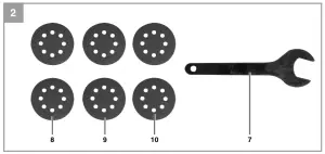 Einhell TC PE 150 Compressed Air Eccentric Sander - figure 2