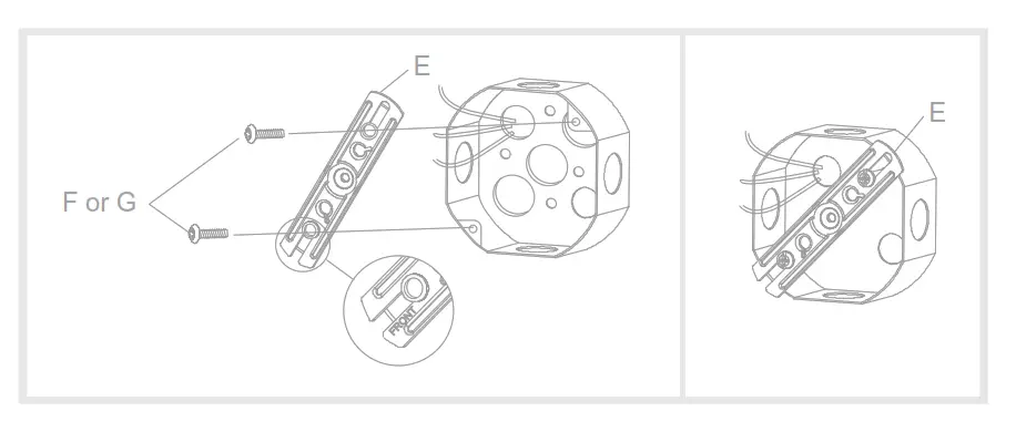 home zone ES00931G Smart Auto CCT Triple Head Security Flood Light - Mounting Bracket