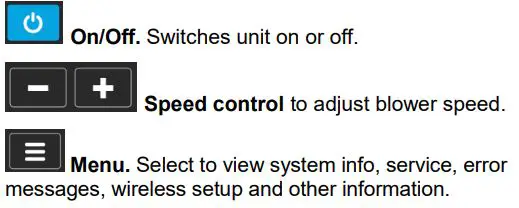 DRI-EAZ HEPA 700 Air Scrubber User Guide - Button