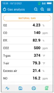 Combustion Analysis, Saving & Printing