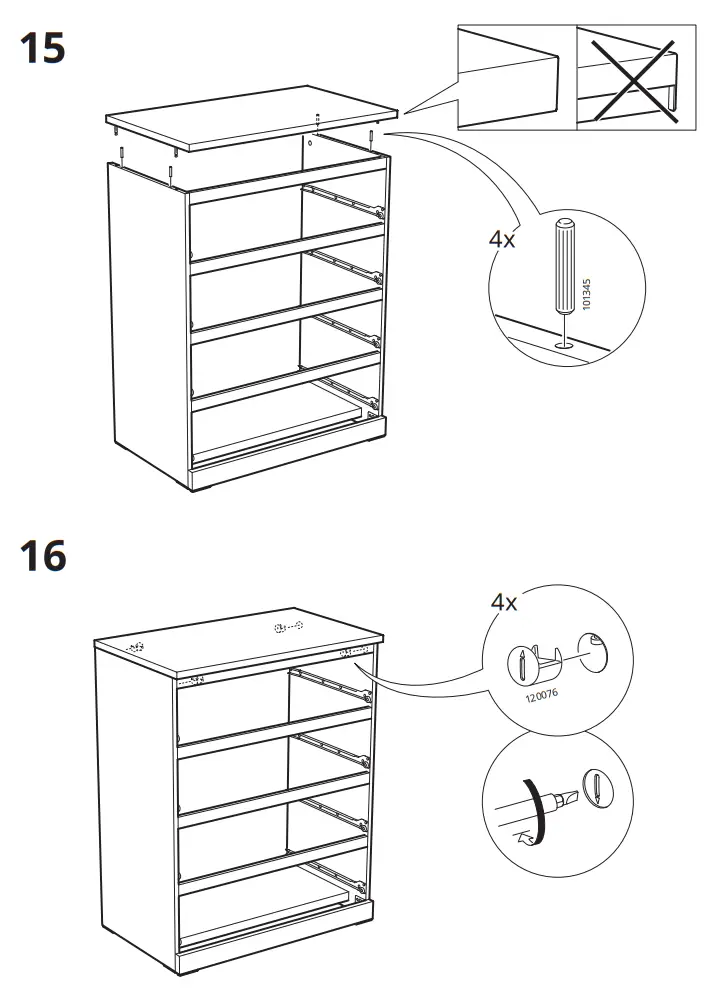 IKEA 20354646 MALM Chest of 4 Drawers - fig 11