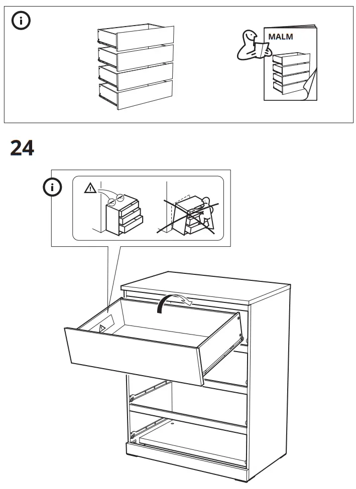 IKEA 20354646 MALM Chest of 4 Drawers - fig 19