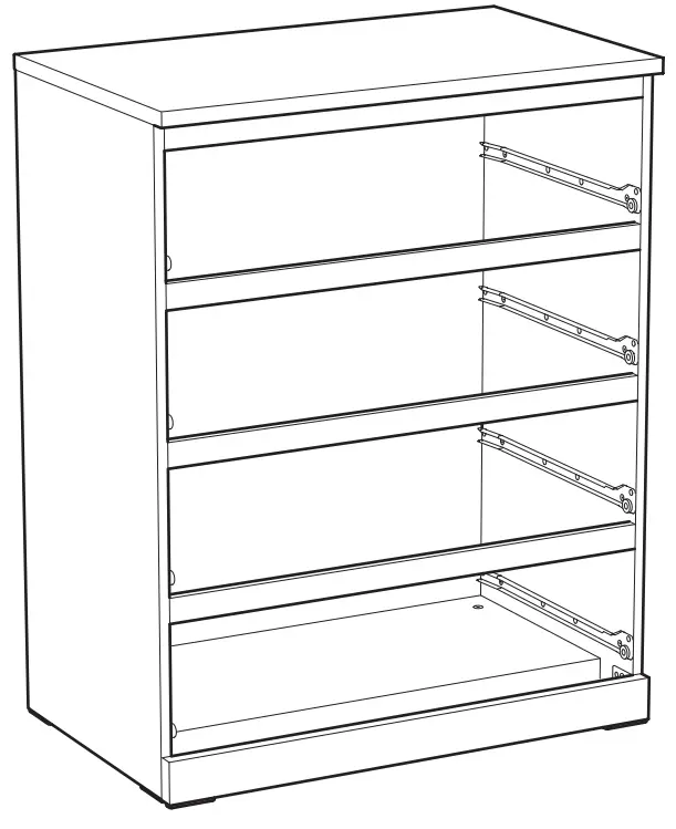IKEA 20354646 MALM Chest of 4 Drawers