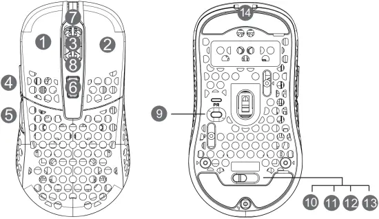 Xtrfy M42 Wireless Mouse function
