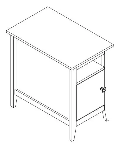 Jaxpety Hg61w1064 Wooden Bedside Table User Manual