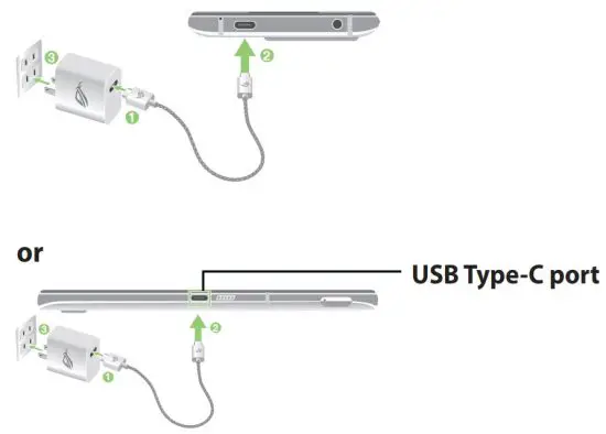 FIG 8 Charging your ROG Phone