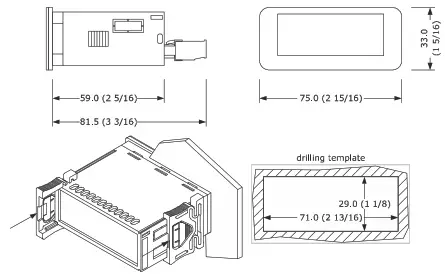EVCO EV3143 Advanced Controller - MEASUREMENTS AND INSTALLATION