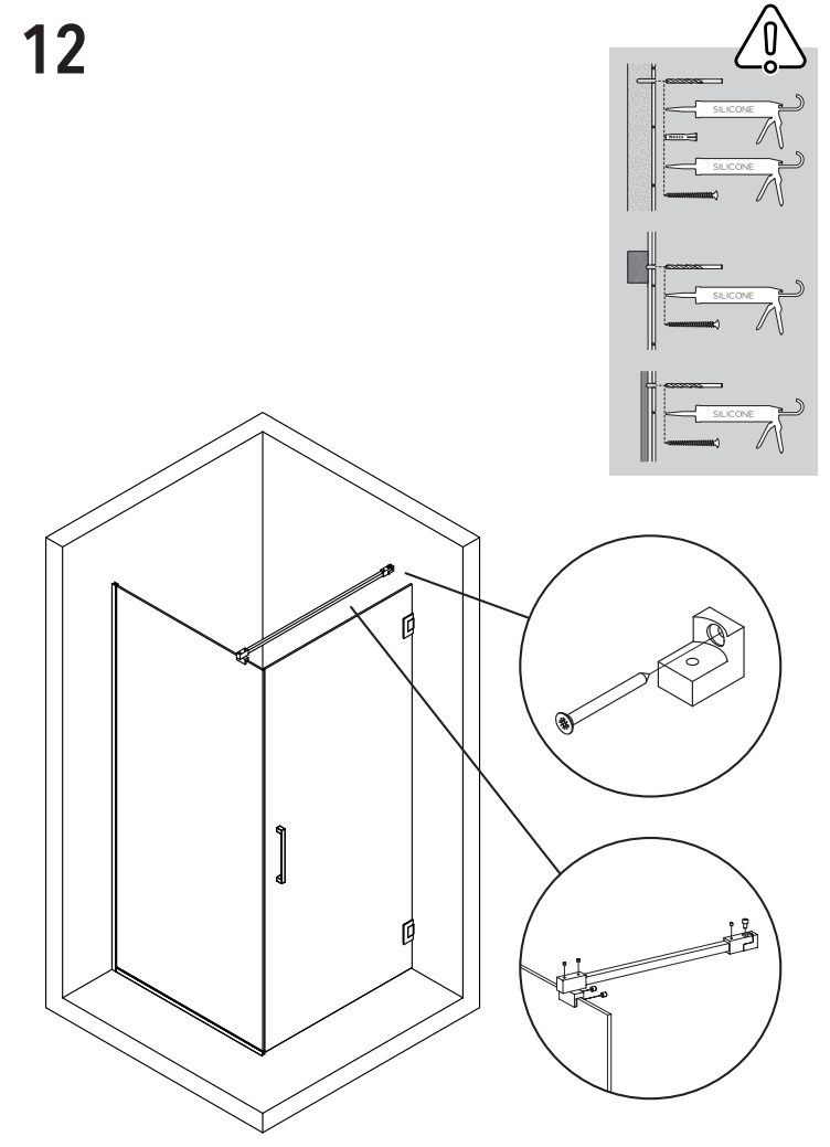 INR ARC 13 Frame Shower Corner Customized Polished - fig 1