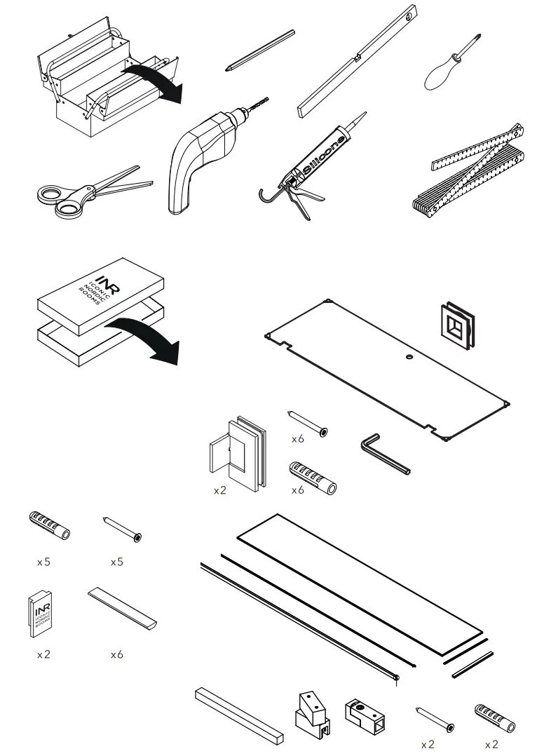 INR ARC 13 Frame Shower Corner Customized Polished - fig 16