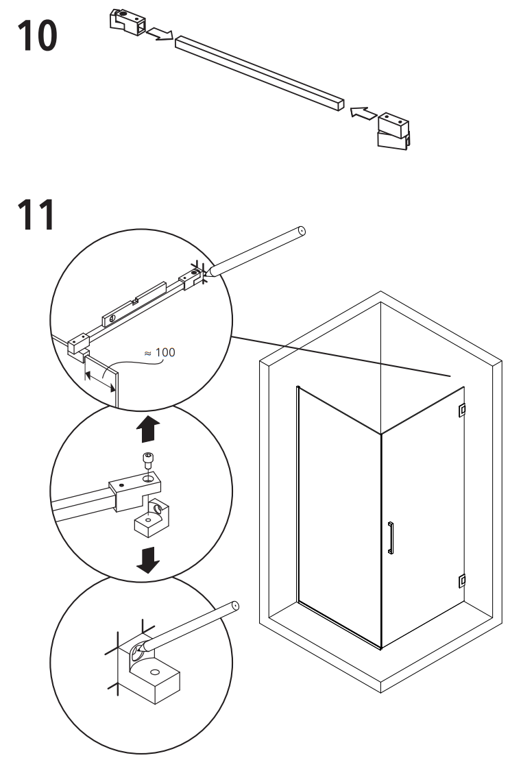 INR ARC 13 Frame Shower Corner Customized Polished - fig 2