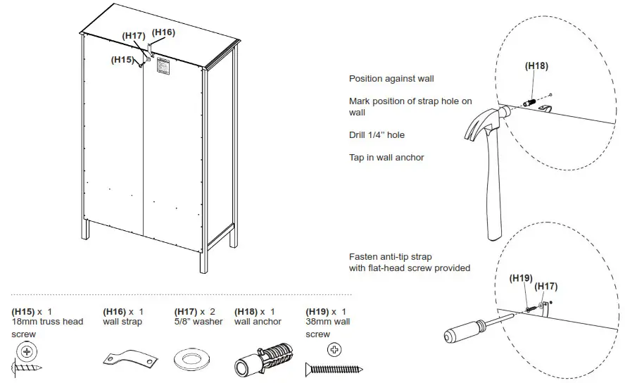 step 10 install anti-tip kit